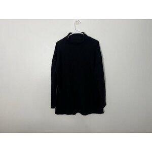 Peruvian Connection Balie Tunic Sweater Turtleneck Alpaca Black Size Medium